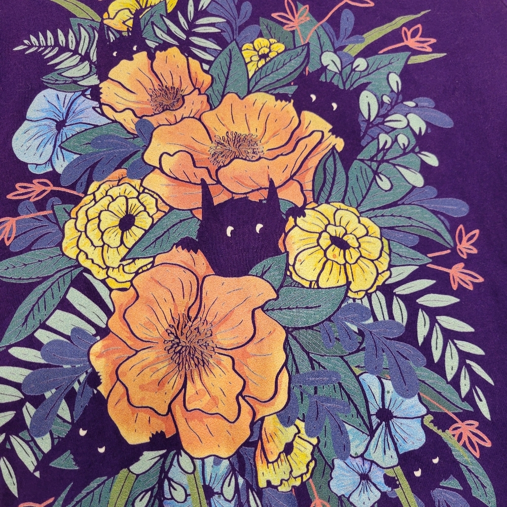 Purple hidden creatures t-shirt
